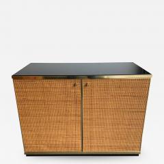 Renato Zevi Rattan and Brass Buffet by Renato Zevi Italy 1970s - 1400299