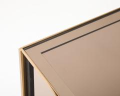 Renato Zevi Renato Zevi Set of Brass and Smoked Glass Nesting Tables Italy circa 1970 - 4420777