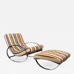 Renato Zevi Rocking Lounge Chair and Ottoman by Renato Zevi - 1203515