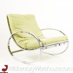 Renato Zevi for Selig Mid Century Chrome Elliptical Rocking Chairs A Pair - 2577012