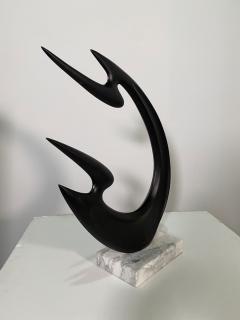 Rene Brancusi Contemporary American Patinated Bronze Abstract Sculpture on Marble Base - 4197287