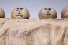 Rene Brancusi Large Ceramic Sculpture of Four Round Heads on Singular Base - 2754170