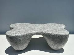 Rene Brancusi Organic Shaped Faux Concrete Coffee Table - 3335694