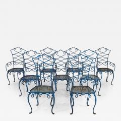 Rene Drouet French Bistro Chairs Mid 20th Century set of 9 - 3088679