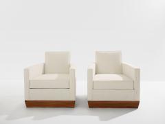 Rene Joubert D I M Ren Joubert Philippe Petit pair of club armchairs 1930 - 4599282