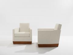 Rene Joubert D I M Ren Joubert Philippe Petit pair of club armchairs 1930 - 4599283