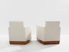 Rene Joubert D I M Ren Joubert Philippe Petit pair of club armchairs 1930 - 4599285