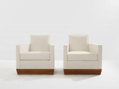Rene Joubert D I M Ren Joubert Philippe Petit pair of club armchairs 1930 - 4599289