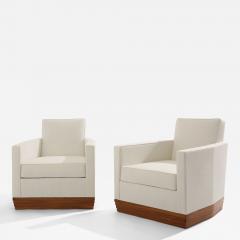 Rene Joubert D I M Ren Joubert Philippe Petit pair of club armchairs 1930 - 4601748