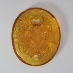 Rene Lalique Amber Glass Guepes Pendant - 2295461