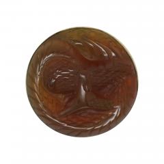 Rene Lalique Amber Glass Serpent Brooch - 2608007