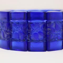 Rene Lalique Blue Glass Ceriser Bracelet - 3325624