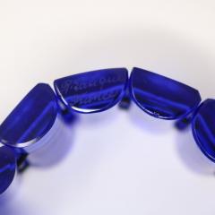Rene Lalique Blue Glass Ceriser Bracelet - 3325625