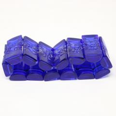 Rene Lalique Blue Glass Ceriser Bracelet - 3325627