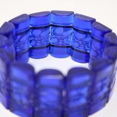 Rene Lalique Blue Glass Ceriser Bracelet - 3325628