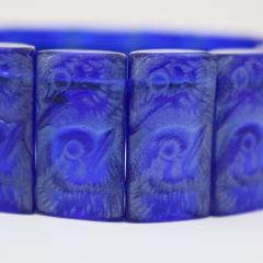 Rene Lalique Blue Glass Poussins Bracelet - 3682429