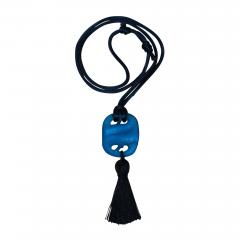 Rene Lalique Blue Glass Serpents Pendant - 2297986