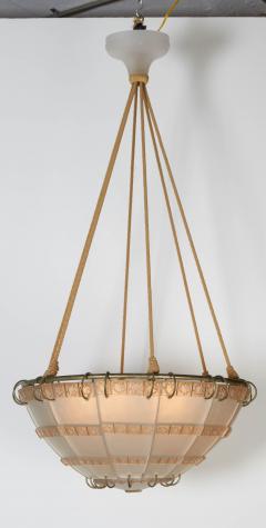 Rene Lalique Chandelier Bandes Des Roses  - 2520359