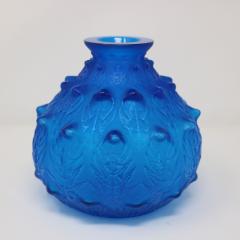 Rene Lalique Electric Blue Coloured Fougeres Vase - 2972801