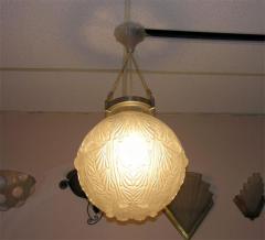 Rene Lalique French Chandelier Grosse Boule Champs Elysees by Rene Lalique - 1417495