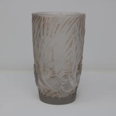 Rene Lalique Glass Coqs Et Plumes Vase - 2256290