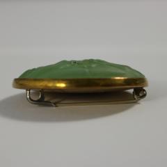 Rene Lalique Glass Grenouilles Frogs Brooch - 3943097