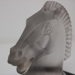 Rene Lalique Glass Longchamp B Horse Head Mascot - 2570865