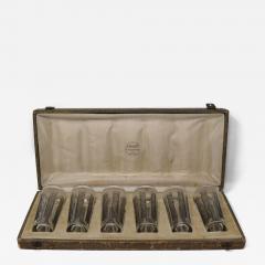 Rene Lalique Glass Shot Glasses Set of 6 Boxed - 4804934
