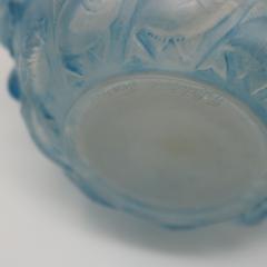 Rene Lalique Opalescent Glass Blue Stain Camaret Vase - 3555635