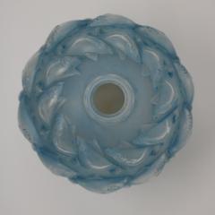Rene Lalique Opalescent Glass Blue Stain Camaret Vase - 3555636