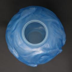 Rene Lalique Opalescent Glass Blue Stained Formose Vase - 4258997
