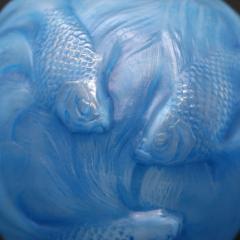 Rene Lalique Opalescent Glass Blue Stained Formose Vase - 4259003