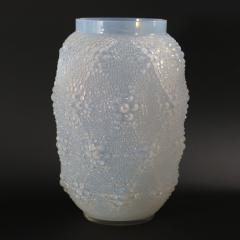 Rene Lalique Opalescent Glass Davos Vase - 2387002