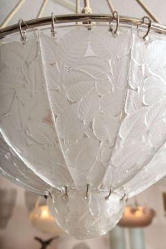 Rene Lalique R Lalique Chandelier Feuilles de Charmes  - 1417631