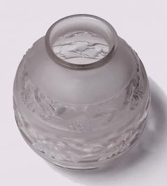 Rene Lalique Ren Lalique 1930s Ren Lalique Signed Vase Soudan Pattern - 1055821