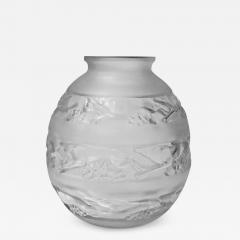 Rene Lalique Ren Lalique 1930s Ren Lalique Signed Vase Soudan Pattern - 1056065
