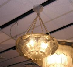 Rene Lalique Rene Lalique Deco Chandelier Gaillon  - 1417492