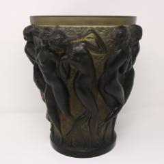 Rene Lalique Topaz Glass Bacchantes Vase - 2836499