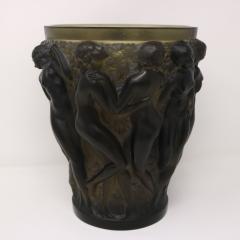 Rene Lalique Topaz Glass Bacchantes Vase - 2836500