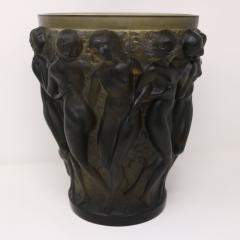 Rene Lalique Topaz Glass Bacchantes Vase - 2836501