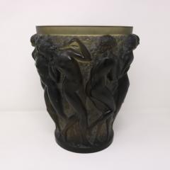 Rene Lalique Topaz Glass Bacchantes Vase - 3598826