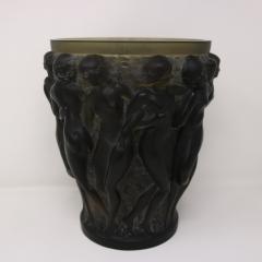 Rene Lalique Topaz Glass Bacchantes Vase - 3598829