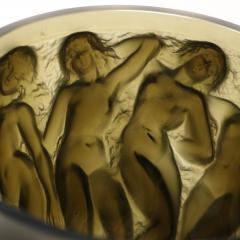 Rene Lalique Topaz Glass Bacchantes Vase - 3598833