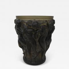 Rene Lalique Topaz Glass Bacchantes Vase - 3603009