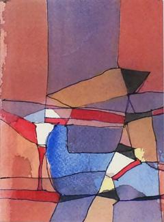 Rene Leroy Abstract Watercolor Painting by Rene Leroy - 4246818