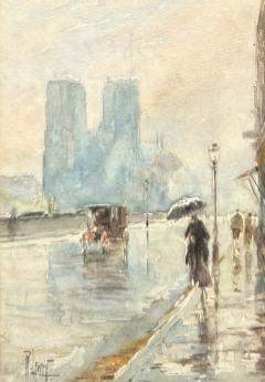 Rene Levert Notre Dame Paris in the Rain  - 4788997