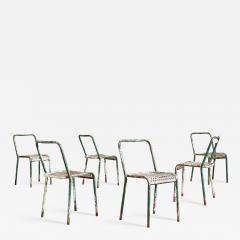 Rene Malaval Rene Malaval Perforated Chairs set of 6 - 4532928