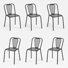 Rene Malaval Set of 6 Rene Malaval Metal Dining Chairs - 4177080