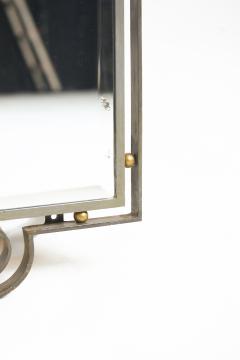 Rene Prou Art Deco Forged Iron Mirror - 4207073
