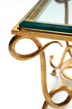Rene Prou French 1940s Ren Prou Style Gilt Iron Coffee Table - 2507707
